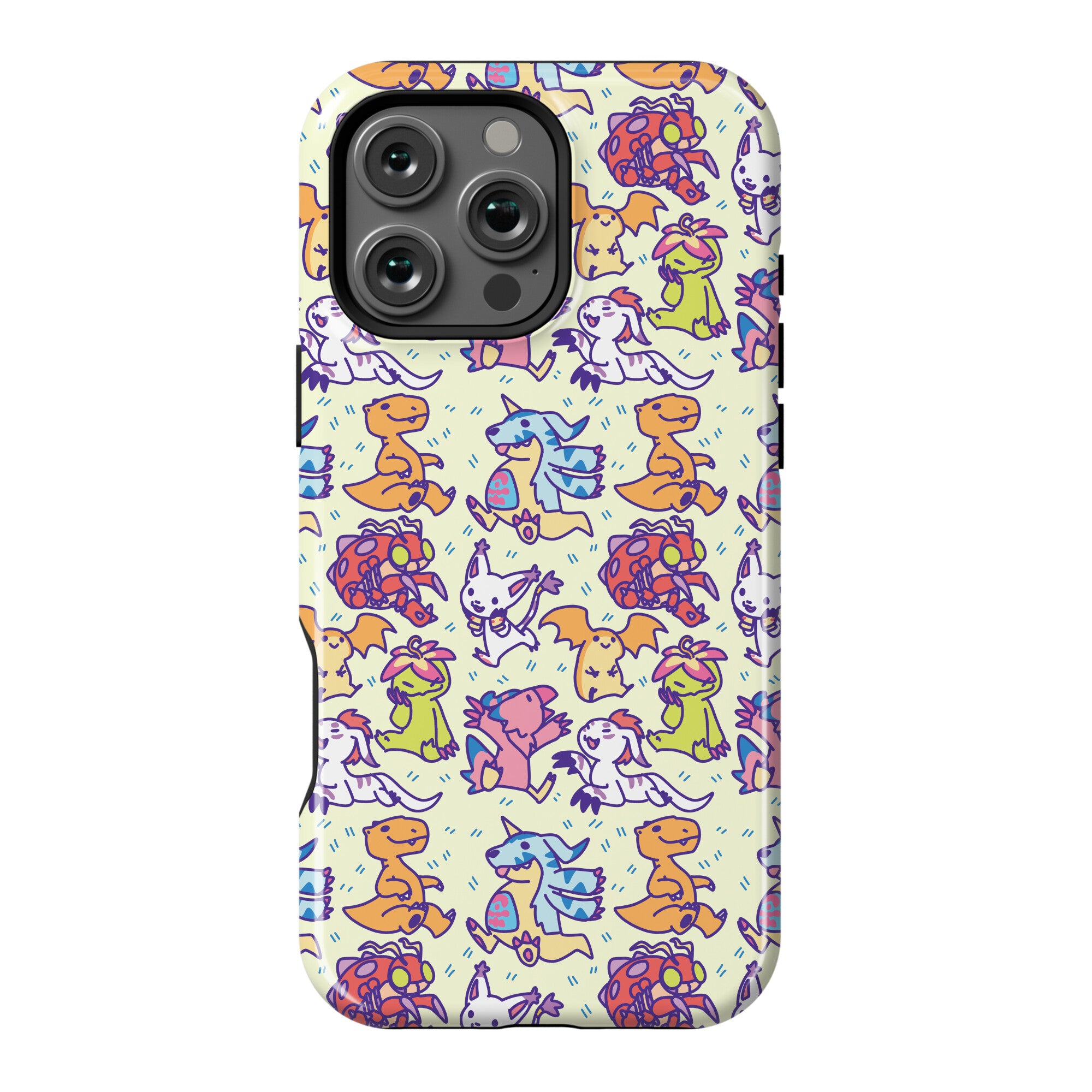 Digital Monsters Pattern Phone Case